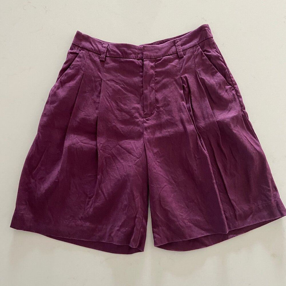 ANTHROPOLOGIE MAEVE Linen Bermuda Shorts